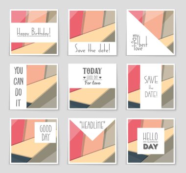 Soyut vektör düzen arka plan set. Sanat tasarım şablonu, liste, sayfa, mockup broşür Tema stili, afiş, fikir, kapak, kitapçık, baskı, el ilanı için kitap, boş, kartı, reklam, işareti, sayfa a4.