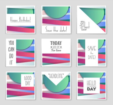 Soyut vektör düzen arka plan set. Sanat tasarım şablonu, liste, sayfa, mockup broşür Tema stili, afiş, fikir, kapak, kitapçık, baskı, el ilanı için kitap, boş, kartı, reklam, işareti, sayfa a4.