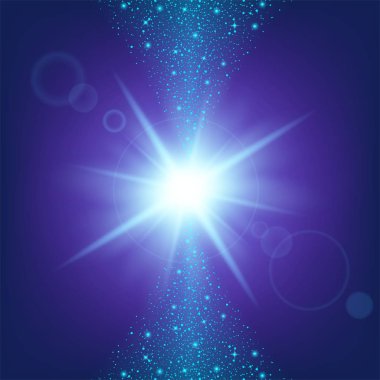 Parlak ışık efektlerinden oluşan yaratıcı bir konsept vektör kümesi siyah arka planda izole edilmiş kıvılcımlarla parlar. Resim tasarımı için, Noel kutlaması için pankart, sihirli ışık ışını