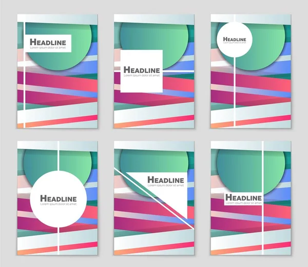 抽象矢量布局背景集。艺术模板设计、 列表、 页面、 样机宣传册主题样式、 横幅、 想法、 封面、 小册子、 打印、 传单，书，空白，卡，广告、 标志、 工作表、 a4. — 图库矢量图片