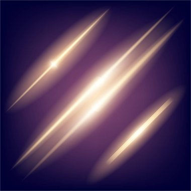 Parlak ışık efektlerinden oluşan yaratıcı bir konsept vektör kümesi siyah arka planda izole edilmiş kıvılcımlarla parlar. Resim tasarımı için, Noel kutlaması için pankart, sihirli ışık ışını