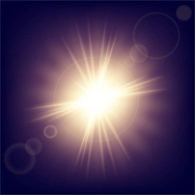 Parlak ışık efektlerinden oluşan yaratıcı bir konsept vektör kümesi siyah arka planda izole edilmiş kıvılcımlarla parlar. Resim tasarımı için, Noel kutlaması için pankart, sihirli ışık ışını