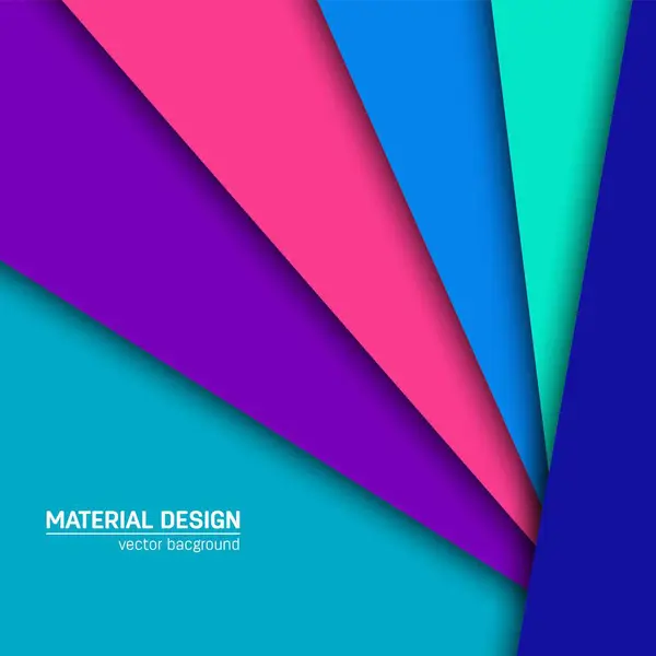 Fundo de design de material vetorial. Modelo de layout de conceito criativo abstrato. Para web e aplicativo móvel, design de ilustração de arte em papel. estilo em branco, cartaz, livreto. Elemento de papel de parede movimento. Plano ui — Vetor de Stock