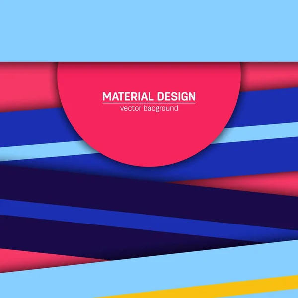 Fundo de design de material vetorial. Modelo de layout de conceito criativo abstrato. Para web e aplicativo móvel, design de ilustração de arte em papel. estilo em branco, cartaz, livreto. Elemento de papel de parede movimento. Plano ui — Vetor de Stock