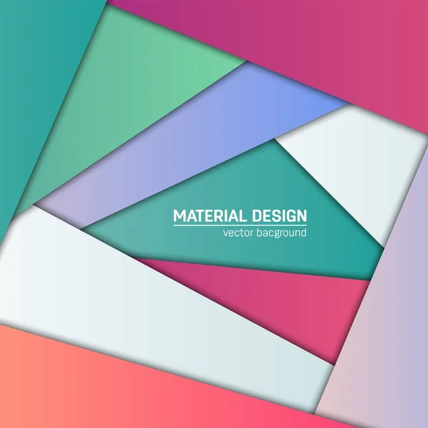 Fundo de design de material vetorial. Modelo de layout de conceito criativo abstrato. Para web e aplicativo móvel, design de ilustração de arte em papel. estilo em branco, cartaz, livreto. Elemento de papel de parede movimento. Plano ui —  Vetores de Stock