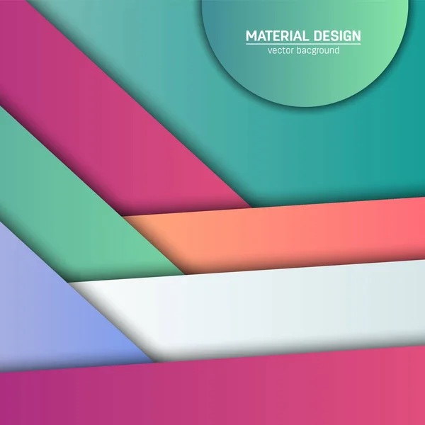 Fundo de design de material vetorial. Modelo de layout de conceito criativo abstrato. Para web e aplicativo móvel, design de ilustração de arte em papel. estilo em branco, cartaz, livreto. Elemento de papel de parede movimento. Plano ui —  Vetores de Stock