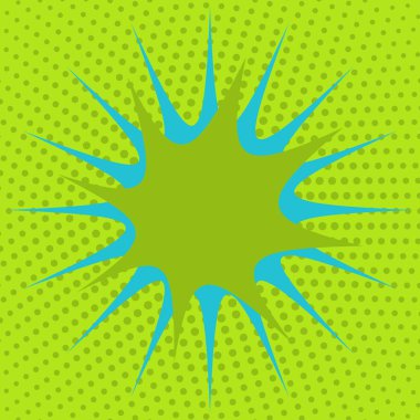 Yaratıcı soyut kavram vektör çizgi roman pop sanat tarzı boş düzeni şablonu bulutlar kiriş ve arka plan üzerinde izole nokta şekli ile. Satışı büyük başlığı, boş kabarcık, illüstrasyon çizgi roman tasarım için