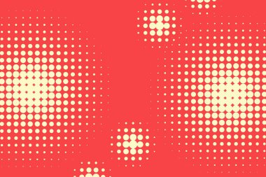 Yaratıcı soyut kavram vektör çizgi roman pop sanat tarzı boş düzeni şablonu bulutlar kiriş ve arka plan üzerinde izole nokta şekli ile. Satışı büyük başlığı, boş kabarcık, illüstrasyon çizgi roman tasarım için