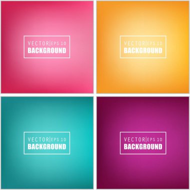 Soyut Yaratıcı konsept vektörü çok renkli bulanık arkaplan seti. Web ve Mobil Uygulamalar için, sanat örnekleme şablonu tasarımı, iş bilgileri ve sosyal medya, modern dekorasyon