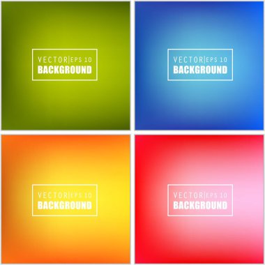 Soyut Yaratıcı konsept vektörü çok renkli bulanık arkaplan seti. Web ve Mobil Uygulamalar için, sanat örnekleme şablonu tasarımı, iş bilgileri ve sosyal medya, modern dekorasyon