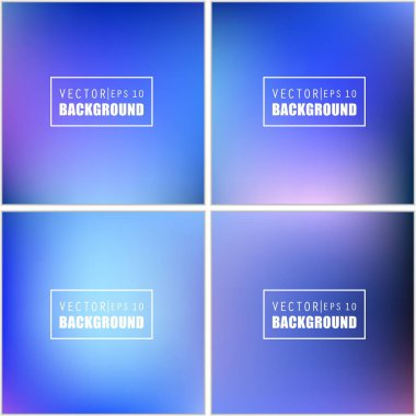 Soyut Yaratıcı konsept vektörü çok renkli bulanık arkaplan seti. Web ve Mobil Uygulamalar için, sanat örnekleme şablonu tasarımı, iş bilgileri ve sosyal medya, modern dekorasyon