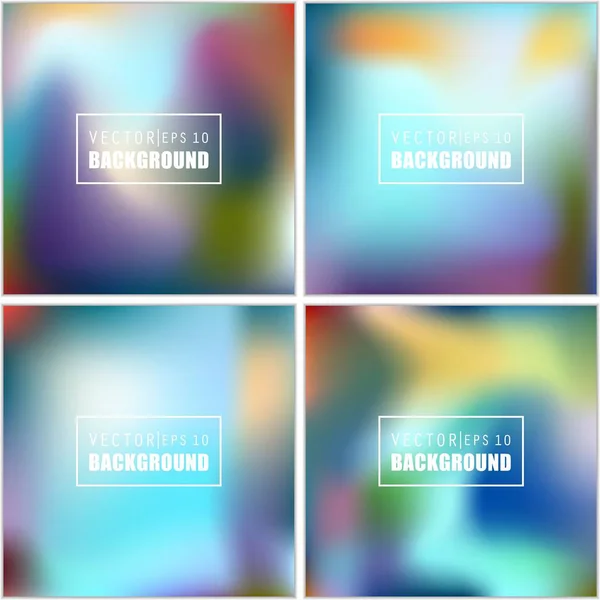 Streszczenie Creative concept vector multicolored blurred background set. Do aplikacji internetowych i mobilnych, sztuka ilustracji szablon projektu, infografiki biznesowej i mediów społecznościowych, nowoczesna dekoracja — Wektor stockowy