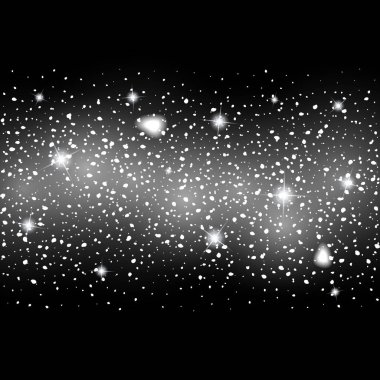 Arka plan üzerinde izole soyut yaratıcı Noel yağan kar. Vektör çizim clipart art Xmas tatil dekorasyon için. Kavram fikir tasarım öğesi. Gerçekçi kar tanesi. Kış Don etkisi