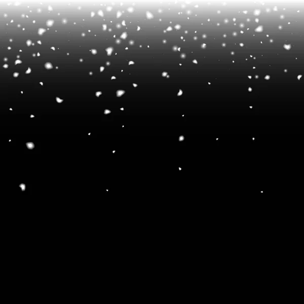 創造的なクリスマス雪の背景に分離を抽象化します。クリスマスの休日の装飾のためのベクトル イラスト クリップアート アート。コンセプト アイデア デザイン要素。現実的な雪片。冬霜の効果 — ストックベクタ