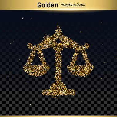 Altın glitter vektör simgesi