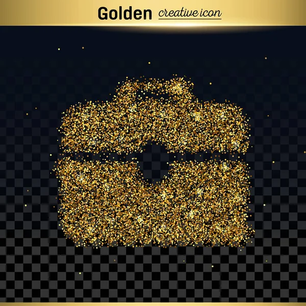 Ikona wektor złoto świecidełka — Wektor stockowy