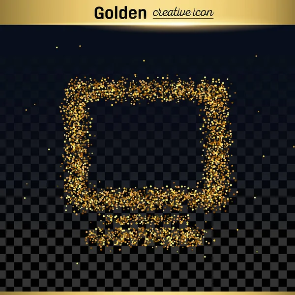 Icono vectorial brillo oro — Vector de stock