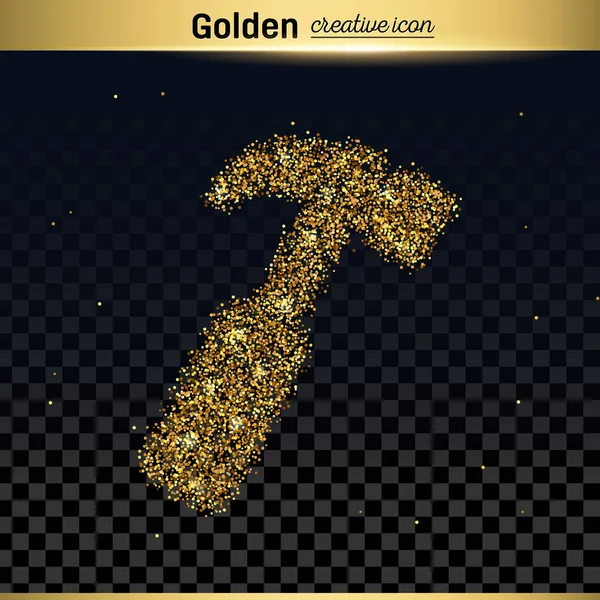 Gold-Glitzervektorsymbol — Stockvektor