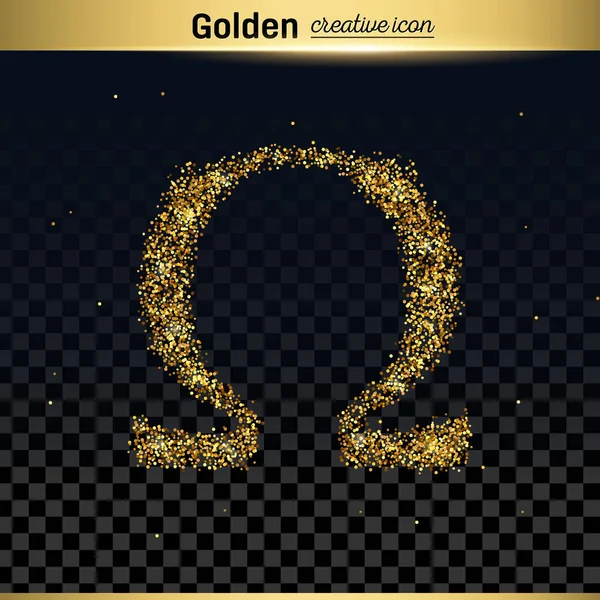 Gold glitter vector icon — Stock Vector