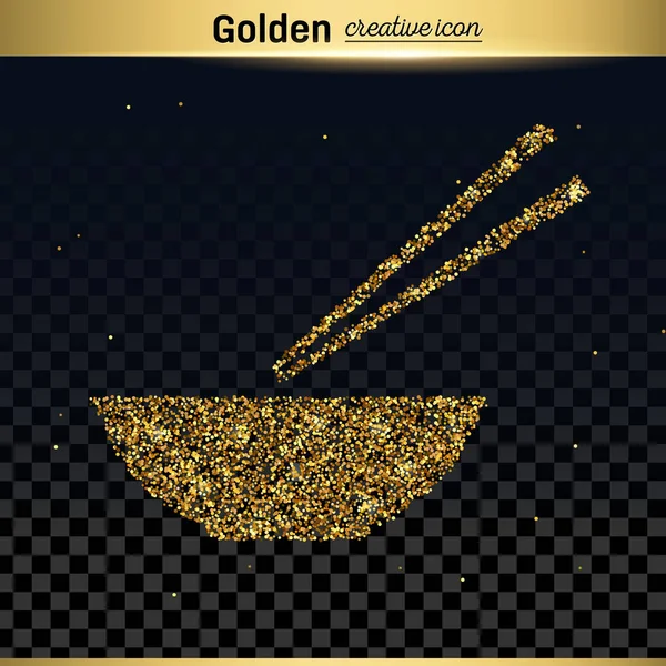 Gold glitter vector icon — Stock Vector