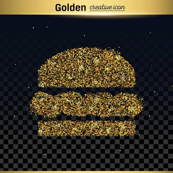 Gold glitter vector icon — Stock Vector