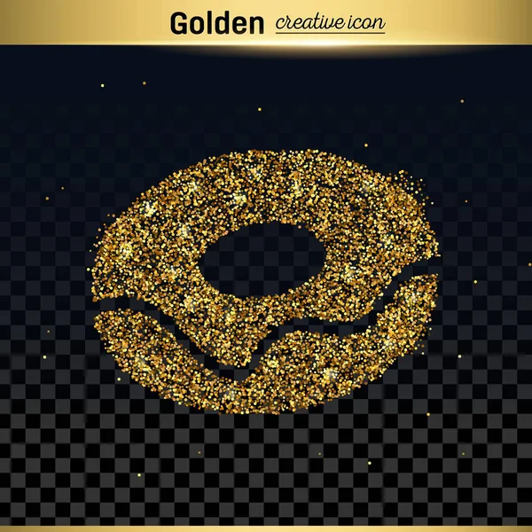 Gold glitter vector icon — Stock Vector