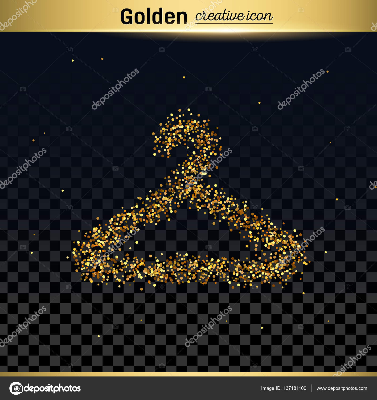 Gold glitter vector icon Stock Vector by ©MIKHAIL_GRACHIKOV 137181100