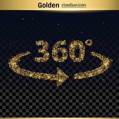 Gold glitter vector icon clipart