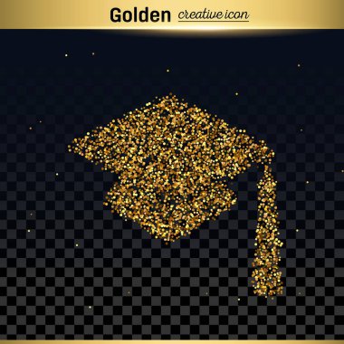Altın glitter vektör simgesi