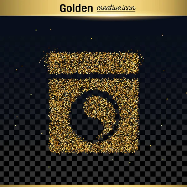 Gold glitter vector icon — Stock Vector