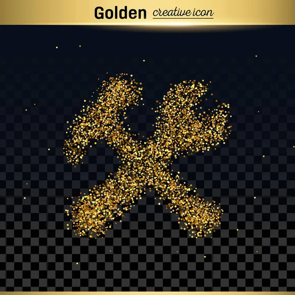 Gold-Glitzervektorsymbol — Stockvektor