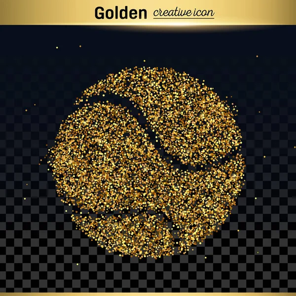 Gold glitter vector icon — Stock Vector