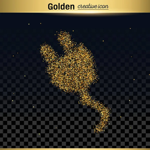 Gold-Glitzervektorsymbol — Stockvektor