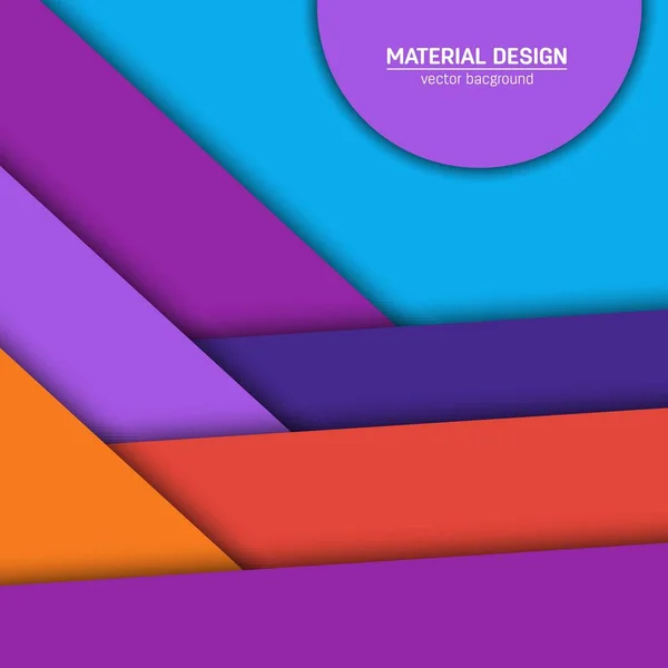 Fundo de design de material vetorial. Modelo de layout de conceito criativo abstrato. Para web e aplicativo móvel, ilustração de arte de papel, estilo em branco, cartaz, livreto. Elemento de papel de parede movimento. Plano ui . —  Vetores de Stock