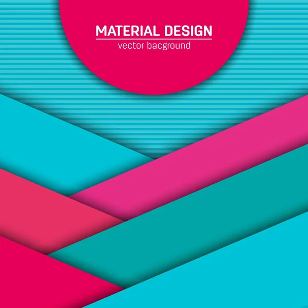 Fundo de design de material vetorial. Modelo de layout de conceito criativo abstrato. Para web e aplicativo móvel, ilustração de arte de papel, estilo em branco, cartaz, livreto. Elemento de papel de parede movimento. Plano ui . — Vetor de Stock