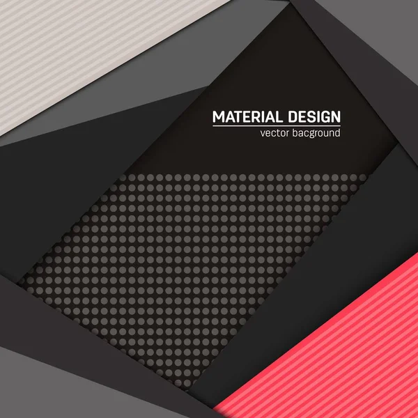 Vektor Material Design Hintergrund. abstrakte, kreative Gestaltungsvorlage. für Web-und mobile App, Papierkunst Illustration, Stil leer, Poster, Booklet. Motion Wallpaper-Element. flache ui. — Stockvektor