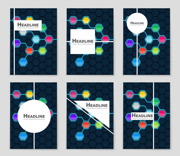 Set di sfondo astratto del layout vettoriale. Per la progettazione di modelli d'arte, elenco, pagina, modello brochure stile tema, banner, idea, copertina, libretto, stampa, volantino, libro, vuoto, carta, annuncio, segno, foglio,, a4 . — Vettoriale Stock