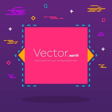 Soyut kavram vektör boş konuşma kare alıntı metin balonu. Web ve mobil app izole arka plan, illüstrasyon şablon tasarımı, yaratıcı sunu, iş Infographic sosyal medya için.