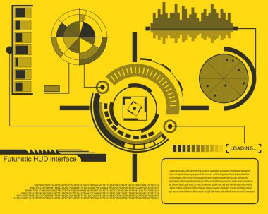 Soyut gelecek, kavram vektör fütüristik mavi sanal grafik dokunmatik kullanıcı arayüzü Hud. Web, site, izole arka plan, techno, online tasarım, iş, GUI, UI, kit, hud üzerinde mobil uygulamalar için.