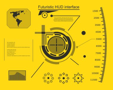 Soyut gelecek, kavram vektör fütüristik mavi sanal grafik dokunmatik kullanıcı arayüzü Hud. Web, site, izole arka plan, techno, online tasarım, iş, GUI, UI, kit, hud üzerinde mobil uygulamalar için.