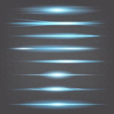 Parlak ışık efektlerinden oluşan yaratıcı bir konsept vektör kümesi siyah arka planda izole edilmiş kıvılcımlarla parlar. Resim tasarımı için, Noel kutlaması için pankart, sihirli ışık ışını.