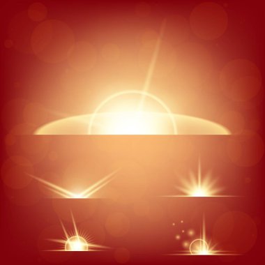 Parlak ışık efektlerinden oluşan yaratıcı bir konsept vektör kümesi siyah arka planda izole edilmiş kıvılcımlarla parlar. Resim tasarımı için, Noel kutlaması için pankart, sihirli ışık ışını.