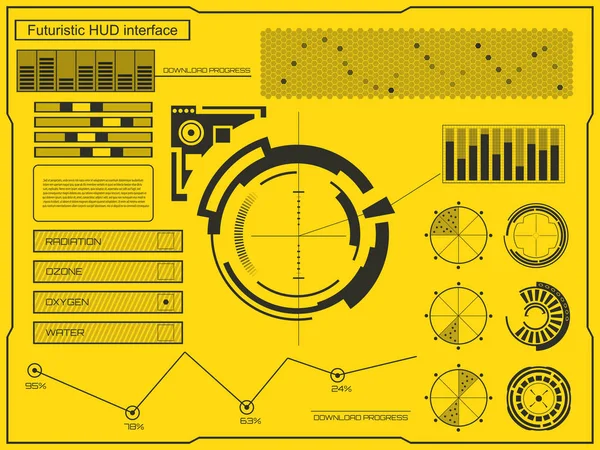 Abstrakte Zukunft, Konzeptvektor futuristisch blau virtuelle grafische Touch-Benutzeroberfläche hud. für Web, Website, mobile Anwendungen isoliert auf Hintergrund, Techno, Online-Design, Business, gui, ui, kit, hud. — Stockvektor