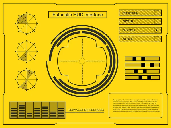 Futuro abstrato, conceito vetor futurista azul virtual gráfico toque interface de usuário HUD. Para web, site, aplicativos móveis isolados em segundo plano, techno, design online, negócios, gui, ui, kit, hud . — Vetor de Stock