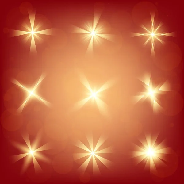 Conceito criativo Conjunto vetorial de estrelas de efeito de luz brilhante explode com faíscas isoladas em fundo preto. Para ilustração modelo arte design, banner para o Natal comemorar, raio de energia flash mágico. —  Vetores de Stock