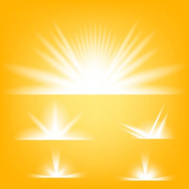 Parlak ışık efektlerinden oluşan yaratıcı bir konsept vektör kümesi siyah arka planda izole edilmiş kıvılcımlarla parlar. Resim tasarımı için, Noel kutlaması için pankart, sihirli ışık ışını.