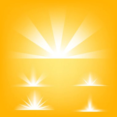 Parlak ışık efektlerinden oluşan yaratıcı bir konsept vektör kümesi siyah arka planda izole edilmiş kıvılcımlarla parlar. Resim tasarımı için, Noel kutlaması için pankart, sihirli ışık ışını.