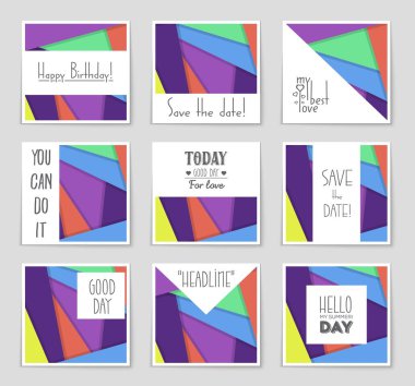 Soyut vektör düzen arka plan set. Sanat tasarım şablonu, liste, ön sayfa, mockup broşür Tema stili, afiş, fikir, kapak, kitapçık, baskı, el ilanı için kitap, boş, kartı, reklam, işareti, sayfa,, a4.