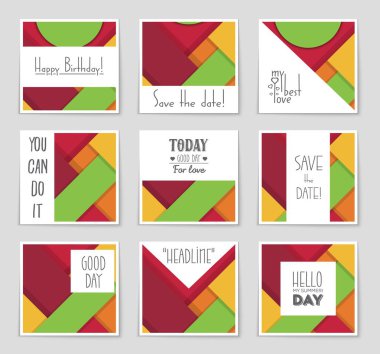 Soyut vektör düzen arka plan set. Sanat tasarım şablonu, liste, ön sayfa, mockup broşür Tema stili, afiş, fikir, kapak, kitapçık, baskı, el ilanı için kitap, boş, kartı, reklam, işareti, sayfa,, a4.