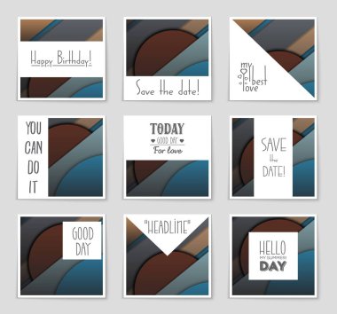 Soyut vektör düzen arka plan set. Sanat tasarım şablonu, liste, ön sayfa, mockup broşür Tema stili, afiş, fikir, kapak, kitapçık, baskı, el ilanı için kitap, boş, kartı, reklam, işareti, sayfa,, a4.